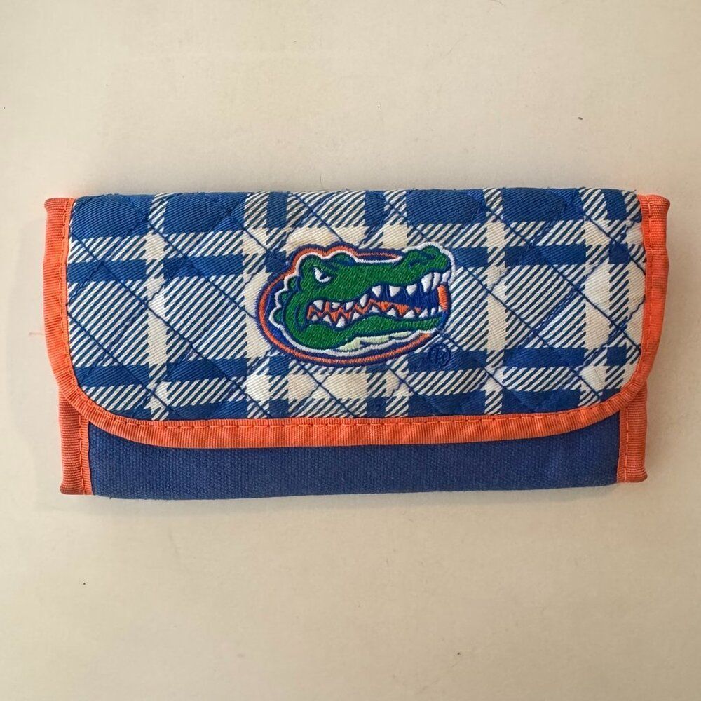 Florida Gators Quilted Checkbook Wallet Blue Orange NCAA Team Logo
